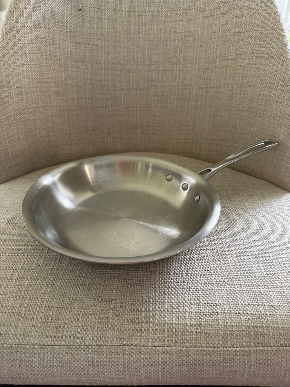 Calphalon 1388 8” Stainless Steel Silver Frying Pan with Riveted Handle